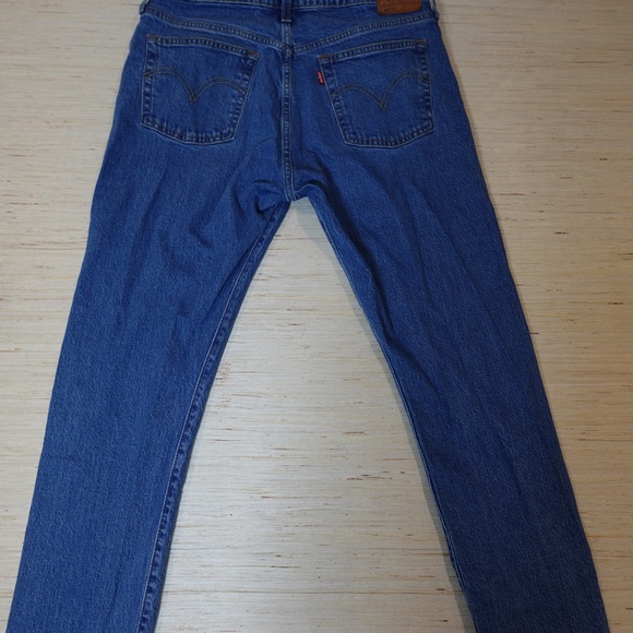 Levi’s Premium 501® S Skinny Jeans Men’s 32x30 Blue Denim Button Fly - Picture 4 of 7